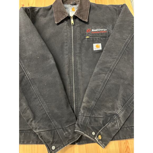 Vintage Carhartt J01 BLK Detroit Blanket Lined Jacket Size 48 Tall - Picture 2 of 13